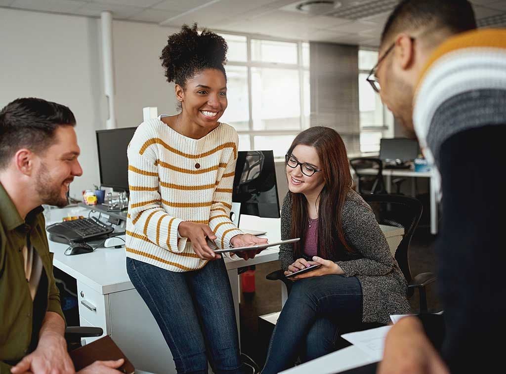 team of employees onboarding