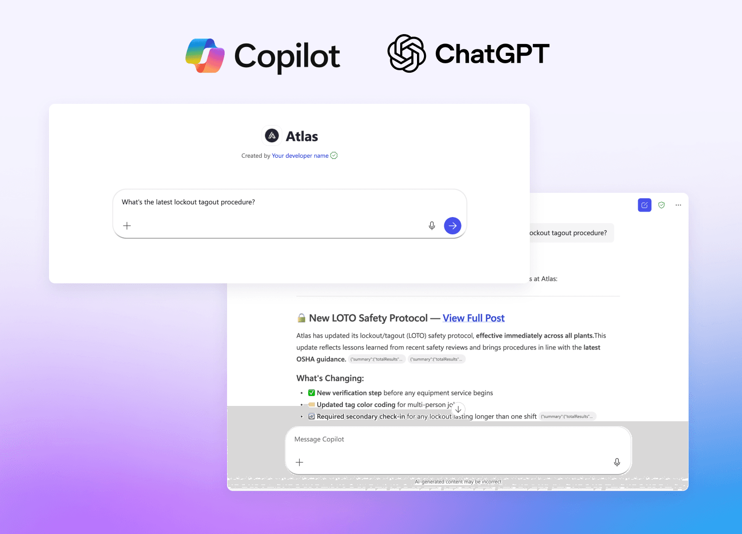 Microsoft Copilot and ChatGPT
