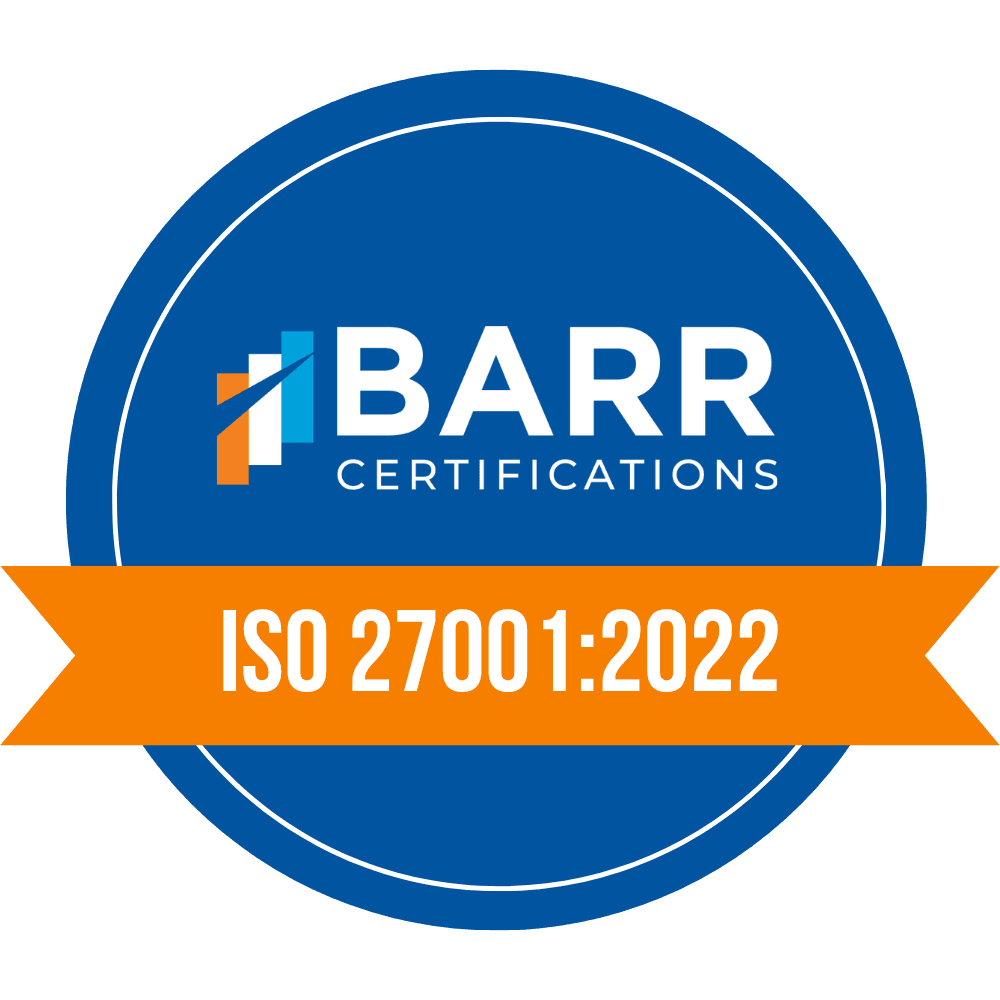 BARR Certifications ISO 27001:2022's logo