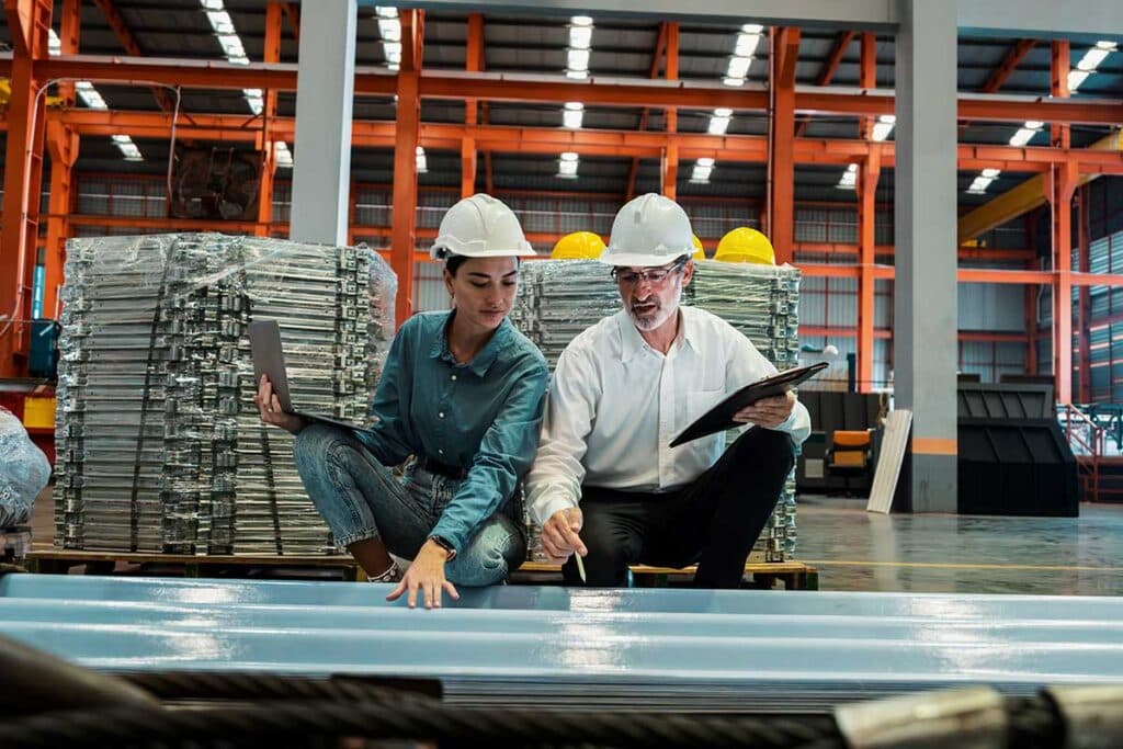 2 deskless workers construction and manufacturing