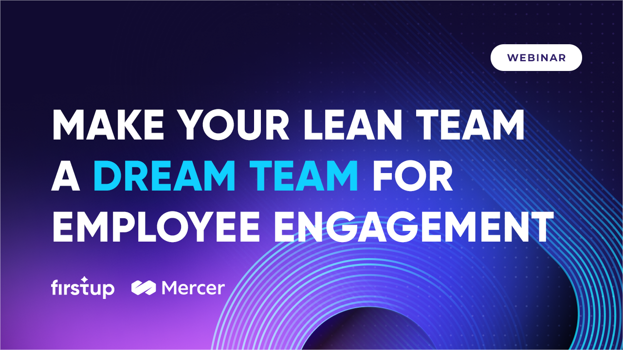 HoldingCard FirstupWEBINARS xMake Your Lean Team a Dream Team for Employee Engagement